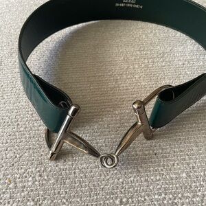 Vintage Gucci, Forest Green Leather Belt